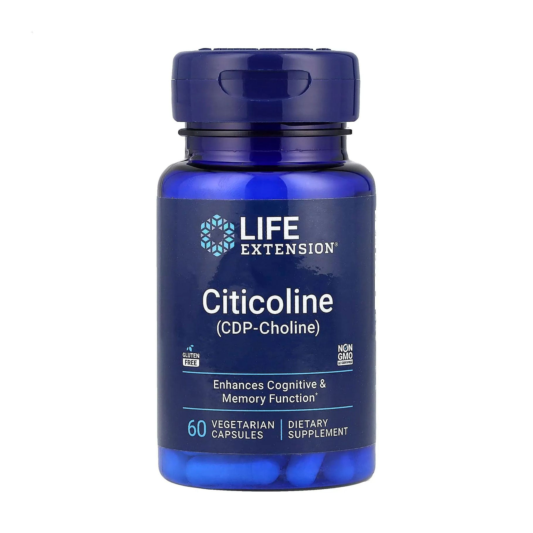Цитоколін Life Extension Citicoline (CDP-Choline), 60 вегетаріанських капсул