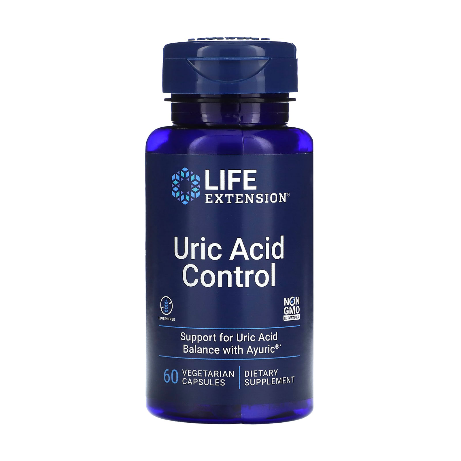 Уцінка! Комплекс контроль сечової кислоти Life Extension Uric Acid Control, 60 вегетаріанських капсул