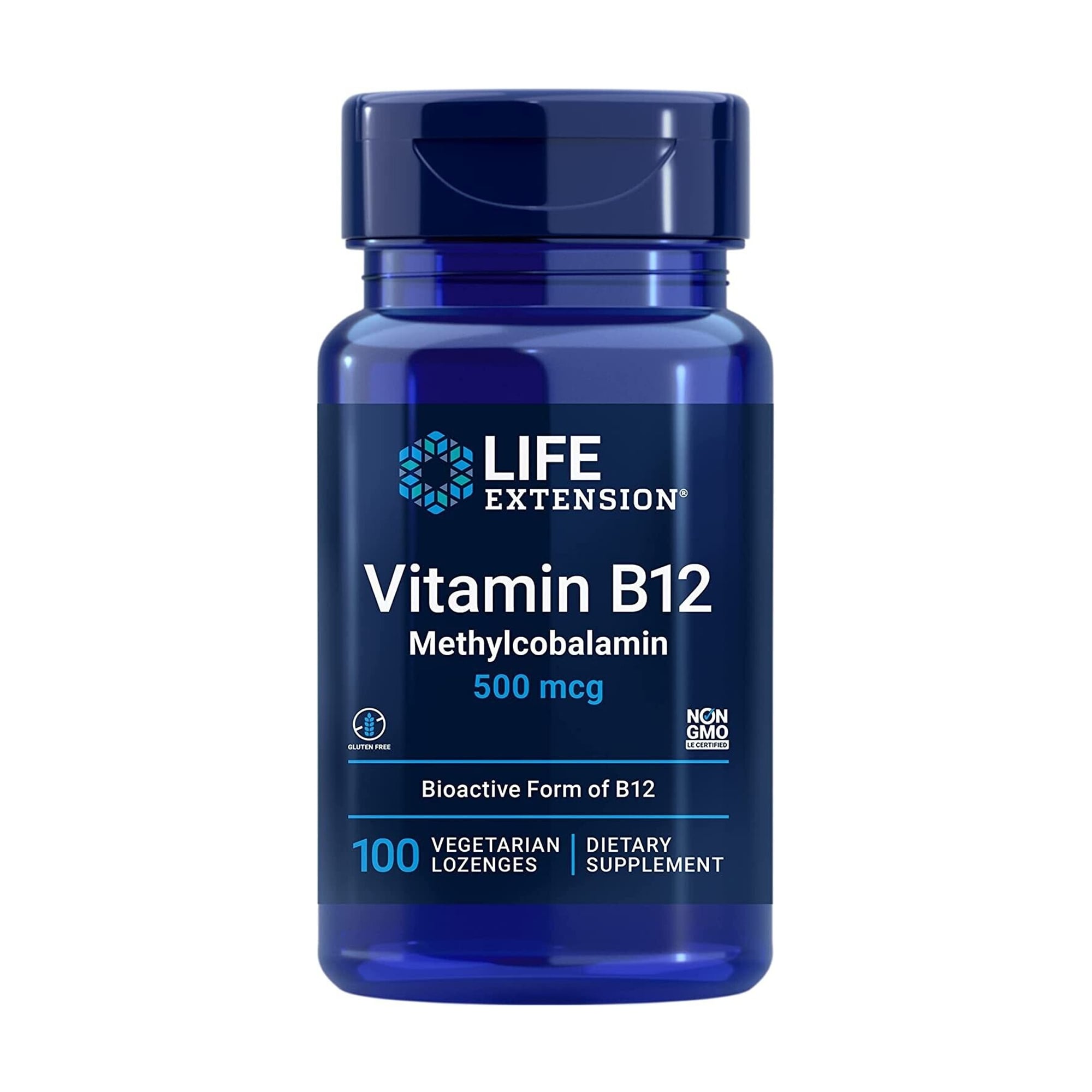 Вітамін B12 Метилкобаламін Life Extension Vitamin B12 Methylcobalamin 500 мкг, 100 вегетаріанських льодяників