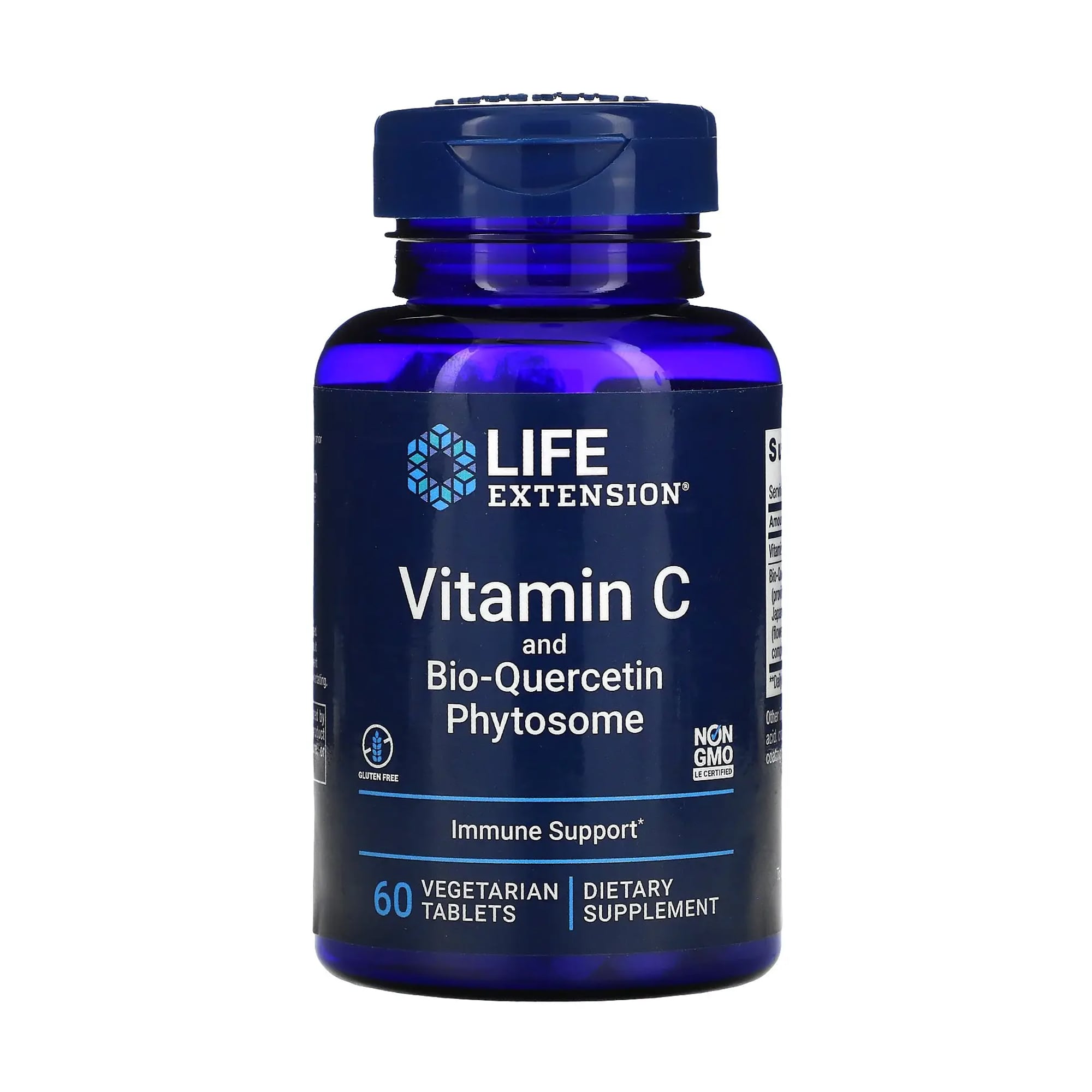 Вітамін C та фітосоми біокверцетина Life Extension Vitamin C And Bio-Quercetin Phytosome, 60 вегетаріанських таблеток