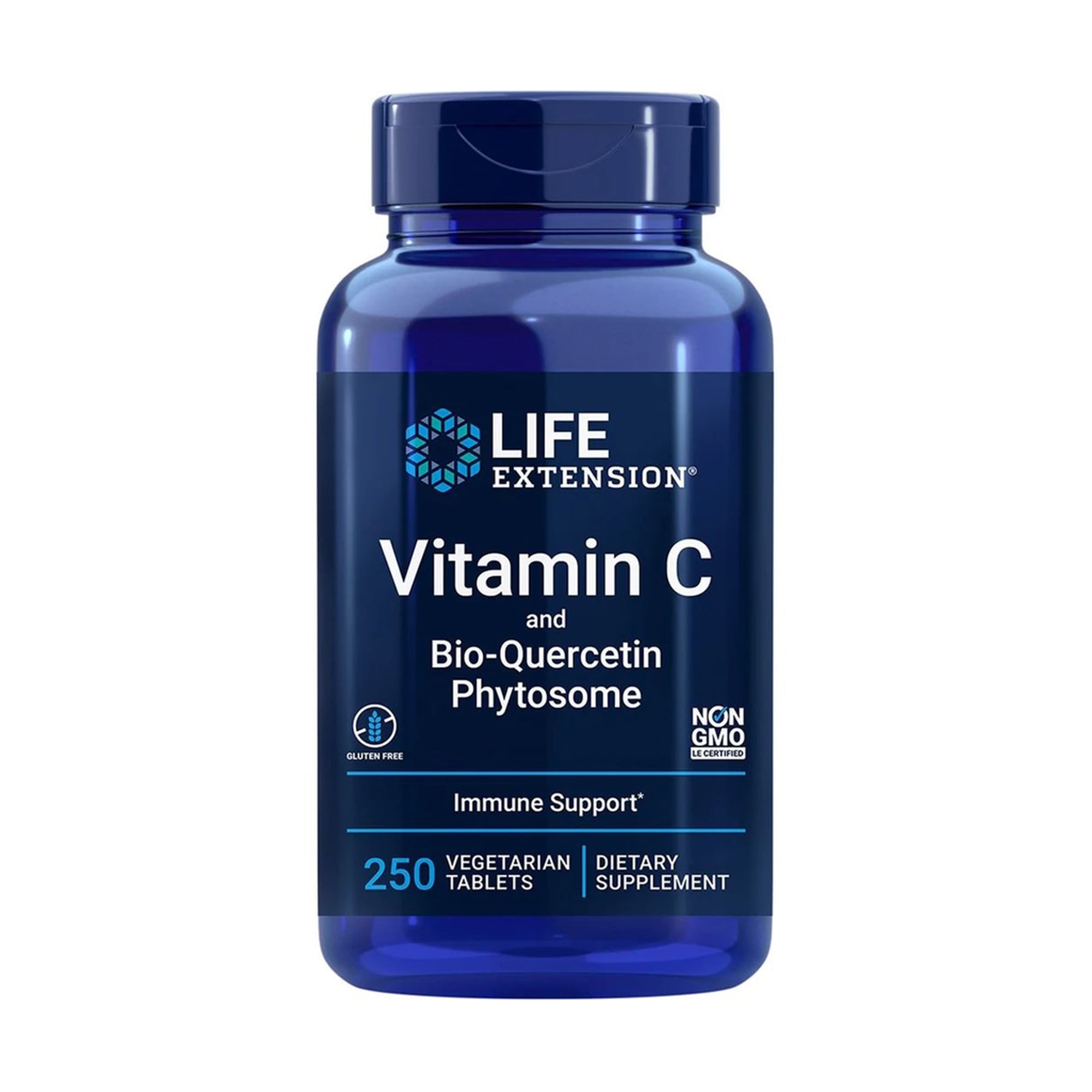 Вітамін C та фітосоми біокверцетина Life Extension Vitamin C And Bio-Quercetin Phytosome, 250 вегетаріанських таблеток